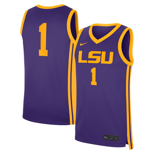 #1 Purple LSU Tigers Road Replica Jersey