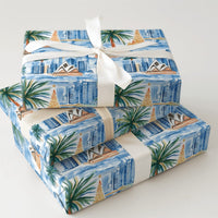 Sydney Opera House Gift Wrap, Australian Christmas Wrapping Paper, Tropical Palm Tree Holiday Wrapping Paper, Aussie Summer Gift Wrap Roll