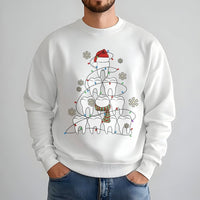 Tooth Tree Holiday Sweatshirt, Dentist Christmas Sweatshirt, Humorous Dental Hygienist Sweatshirt, Dental Assistant Crewneck, Xmas Present