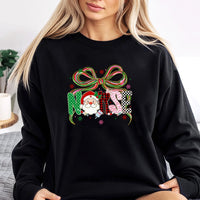 Santa Coquette Bow Nurse Sweatshirt, Christmas Nurse Sweatshirt, Holiday Nursing School Crewneck, Adorable RN LPN CNA Xmas Sweatshirt, Med Present