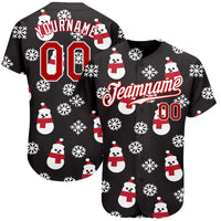 Personalized Holiday Baseball Jersey Shirt, Custom Snowman Christmas Baseball Jersey, Xmas Stitched Jersey Uniform, Winter Holiday Fan Present
