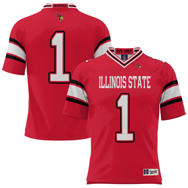 #1 Illinois State Redbirds Endzone Football Jersey - Red