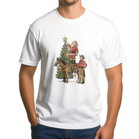 Country Rodeo Santa Riding Horse Tee, Western Christmas Cowboy Santa T-Shirt, Vintage Holiday Graphic Shirt, Cowgirl Christmas Present