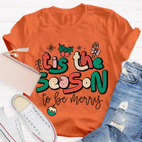 Festive Holiday Teacher Shirt, Tis the Season Christmas Teacher T-Shirt, Adorable Winter Educator Tee, Merry School Staff Present, Teacher Shirt