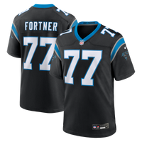 Carolina Panthers Luke Fortner Black Team Game Jersey