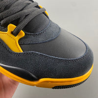 Low Top Sneakers, Black Yellow Colorway, Lace Up Design, Casual Gift for Sneaker Fans