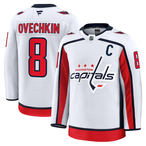 Washington Capitals Alexander Ovechkin White Away Premium Jersey