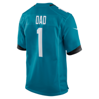 Jacksonville Jaguars Number 1 Dad Teal Game Jersey