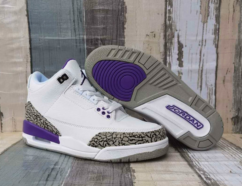 Sneakers, White Purple Colorway, Lace Up Design, Casual Gift for Sneaker Fans