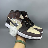 High Top Sneakers, Black Brown Colorway, Lace Up Design, Casual Gift for Sneaker Fans