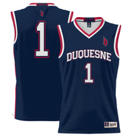 #1 Duquesne Dukes Lightweight Basketball Jersey - Navy