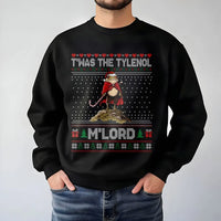 Humorous Frog Christmas Meme Crewneck, Twas the Tylenol Mlord Sweatshirt, Medieval Frog Holiday Sweatshirt, Viral Humor Xmas Sweater Present