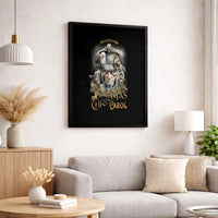 Vintage Ghosts Illustration Canvas Print, Christmas Carol Ebenezer Scrooge Canvas Wall Art, Book Lover Holiday Decor, Printable