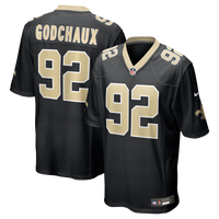 New Orleans Saints Davon Godchaux Black Team Game Jersey