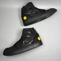 High Top Sneakers, Black Colorway, Strap Design, Casual Gift for Sneaker Fans