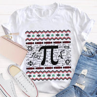 Math Teacher Holiday T-Shirt, Candy Cane Pi Symbol Christmas Shirt, Humorous Pi Graphic Tee, Christmas Math Teacher Shirt, Xmas STEM Present