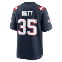 New England Patriots K.J. Britt Navy Team Game Jersey