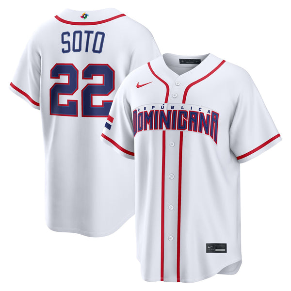 Dominican Republic Baseball Juan Soto White 2026 World Baseball Classic Home Stadium Jersey