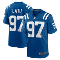 Indianapolis Colts Laiatu Latu Royal Player Game Jersey