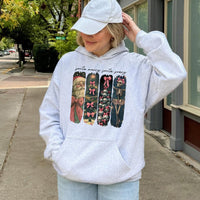 Gothic Skeleton Santa Hoodie, Sorta Merry Sorta Scary Christmas Hoodie, Creepy Xmas Graphic Hoodie, Spooky Holiday Pullover, Holiday Present