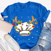 Humorous Holiday Baker Cook Shirt, Christmas Chef Hat Snowflake T-Shirt, Christmas Cooking Lights Tee, Kitchen Baking Christmas T-Shirt