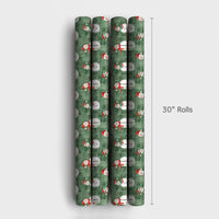 Festive Christmas Gift Wrapping Paper, Watercolor Snowman Wrapping Paper, Winter Holiday Snowmen Wrapping Paper, Xmas Present Wrap Roll