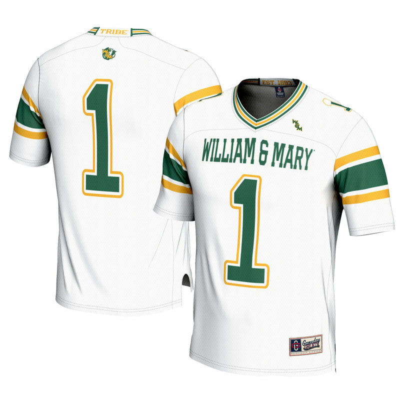 #1 William & Mary Tribe Football Jersey - White