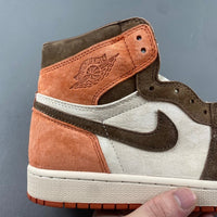 High Top Sneakers, Off White Orange Brown Colorway, Lace Up Design, Casual Gift for Sneaker Fans