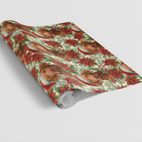 Festive Dog Gift Wrap, Vizsla Christmas Wrapping Paper, Santa Dog Wrapping Paper, Vizsla Lover Gift Wrap Roll, Holiday Xmas Present Wrap