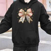 Religious Coquette Bow Hoodie, Nativity Scene Hoodie, Christian Christmas Sweatshirt, Faith Graphic Pullover Hoodie, Xmas Present for Her