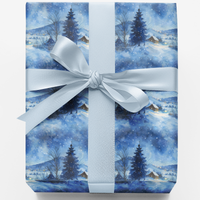 Winter Wonderland Gift Wrap, Silent Snowfall Wrapping Paper, Holiday Wrapping Paper Roll, Christmas Present Wrap, Winter Present Paper