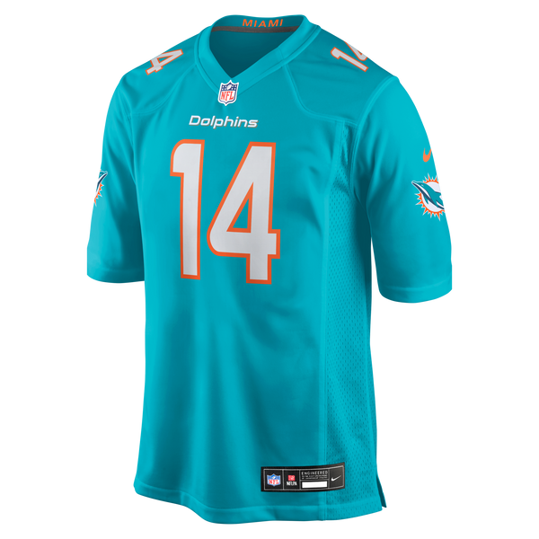 Miami Dolphins Quinn Ewers Aqua Team Game Jersey