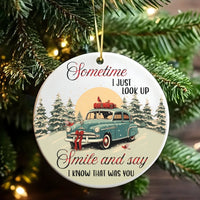 Memorial Cardinal Christmas Ornament, Sometime I Just Look up Cardinal Ceramic Ornament, Sympathy Tree Ornament, Loss of Loved One Present