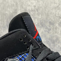 Mid Top Sneakers, Blue Black Colorway, Lace Up Design, Casual Gift for Sneaker Fans
