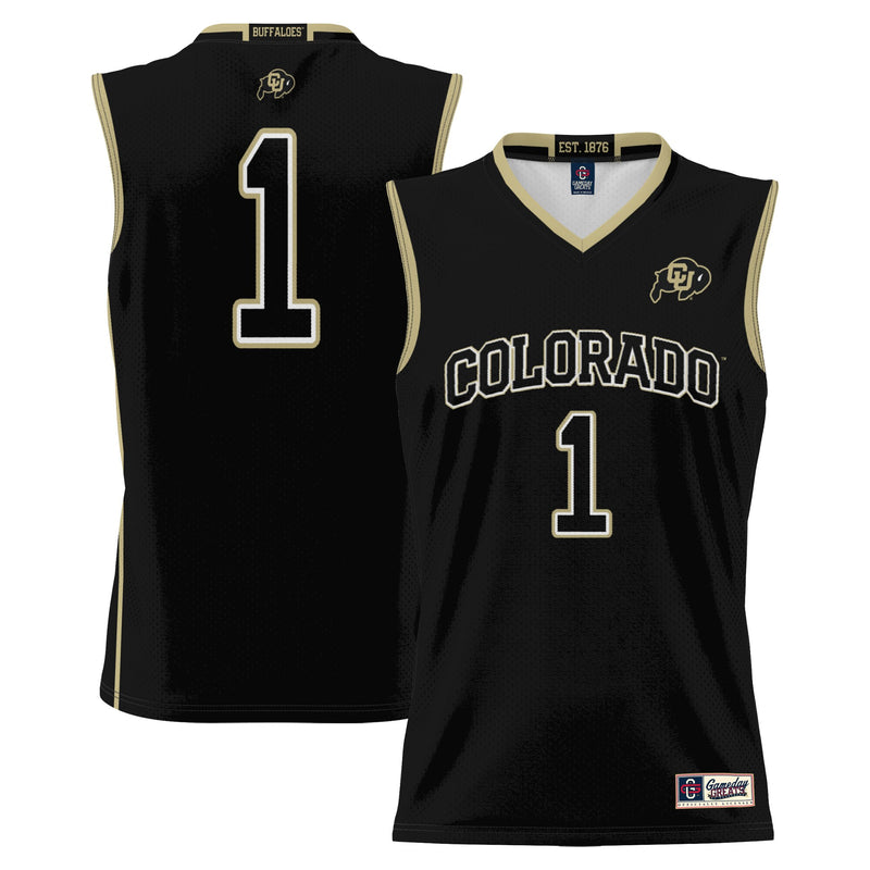 #1 Colorado Buffaloes Replica Lightweight Basketball Jersey - Black