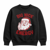 Humorous Inappropriate Christmas Crewneck, Big Nick Energy Santa Sweatshirt, Dirty Santa Holiday Pullover, Adult Humor Ugly Xmas Sweater
