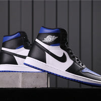 High Top Sneakers, Black Blue White Colorway, Lace Up Design, Casual Gift for Sneaker Fans