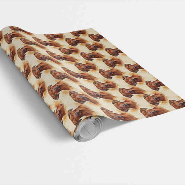 Watercolor Dog Breed Gift Wrap, Rhodesian Ridgeback Wrapping Paper, Festive Hound Christmas Wrapping Paper, Pet Lover Holiday