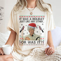Humorous Serial Killer Holiday Graphic Tee, True Crime Ugly Christmas T-Shirt, True Crime Fan Christmas Shirt, Spooky Xmas Top