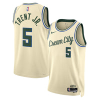 Milwaukee Bucks 2025/26 City Edition Swingman Jersey - Cream - Gary Trent Jr.
