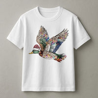 Sparkling Rhinestone Duck Shirt, Mallard Duck Christmas T-Shirt, Festive Hunter T-Shirt, Holiday Wildlife Graphic Tee, Xmas Present for Hunters