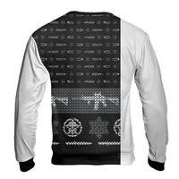 Tactical Skull Sweatshirt, AR-15 Ugly Christmas Sweatshirt, Military Gun Pattern Holiday Sweater, Gun Lover Sweatshirt, Xmas Tactical Present