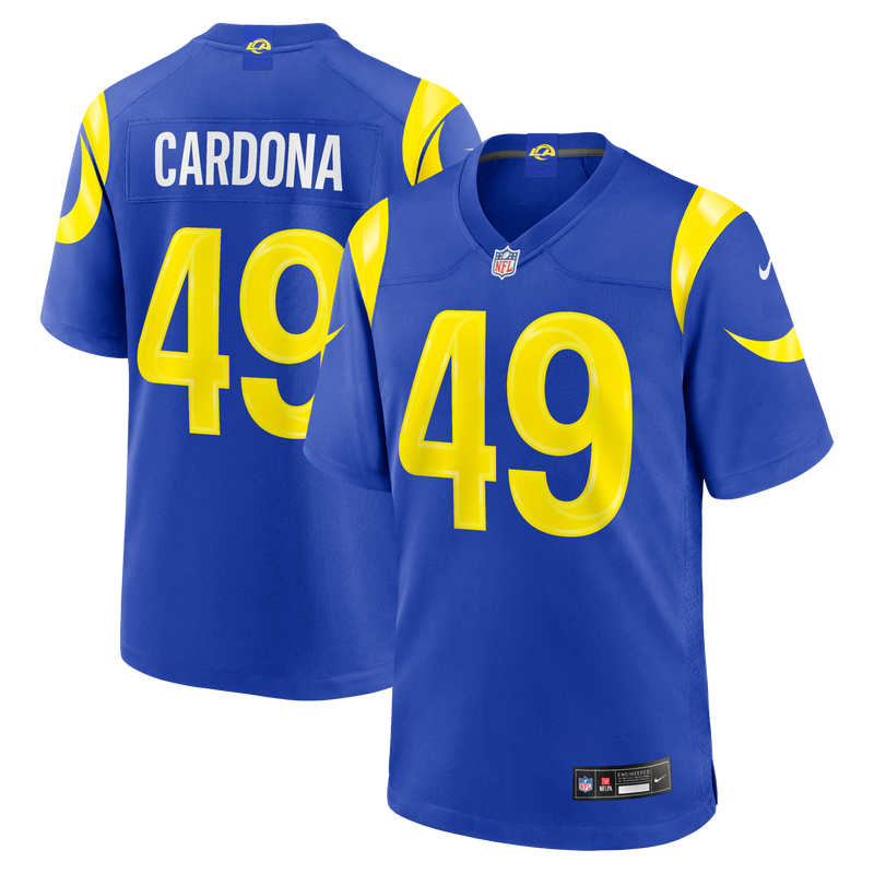 Los Angeles Rams Joe Cardona Royal Team Game Jersey