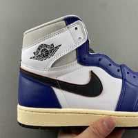 High Top Sneakers, Blue White Colorway, Lace Up Design, Casual Gift for Sneaker Fans