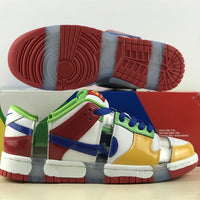 Low Top Sneakers, White Red Green Yellow Colorway, Lace Up Design, Casual Gift for Sneaker Fans