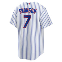 Chicago Cubs Dansby Swanson White Replica Player Jersey