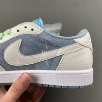 Low Top Sneakers, White Green Gray Colorway, Reverse Hook Design, Lace Up Design, Casual Gift for Sneaker Fans