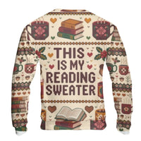 Book Lover Ugly Christmas Sweater, This Is My Reading Sweatshirt, Librarian Holiday Crewneck, Bookworm Xmas Pullover, Reader Fan Present
