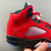 Mid Top Sneakers, Red Colorway, Lace Up Design, Casual Gift for Sneaker Fans