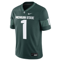 #1 Green Michigan State Spartans Game Jersey